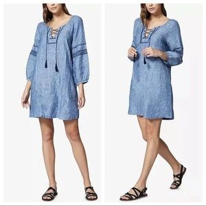 Sanctuary Clothing Womens Denim Peasant Dress, Blue
